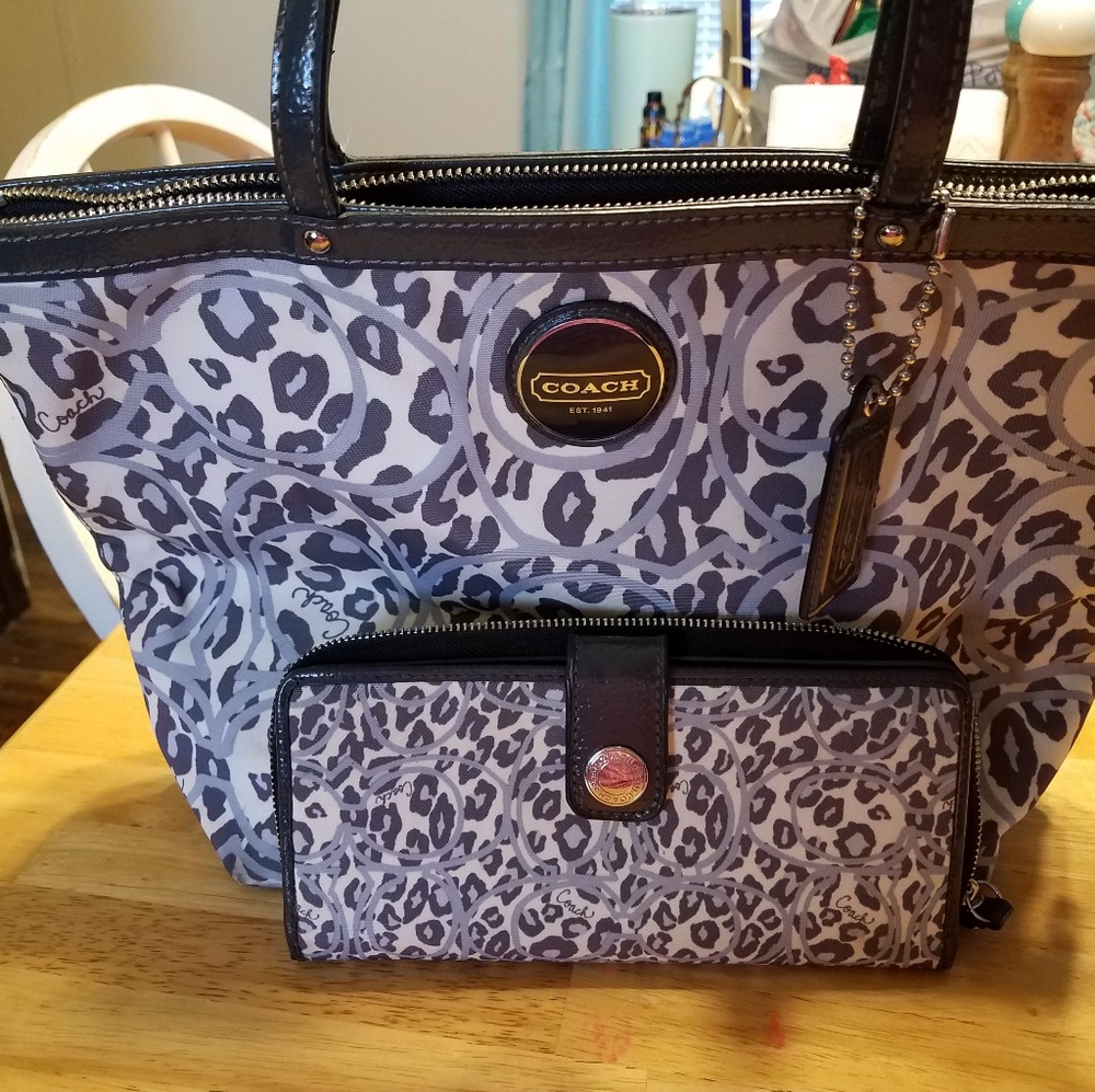 Extremely rare authentic Coach handbag and wallet.